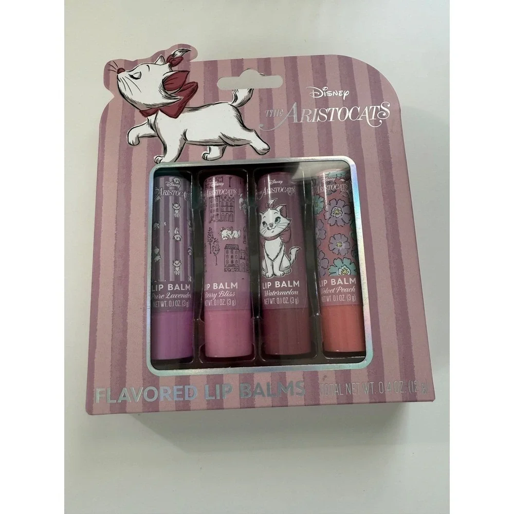 Disney The Aristocats Marie Lip Balm Gloss Set Bundle‎ 3pk Taste Beauty Pink